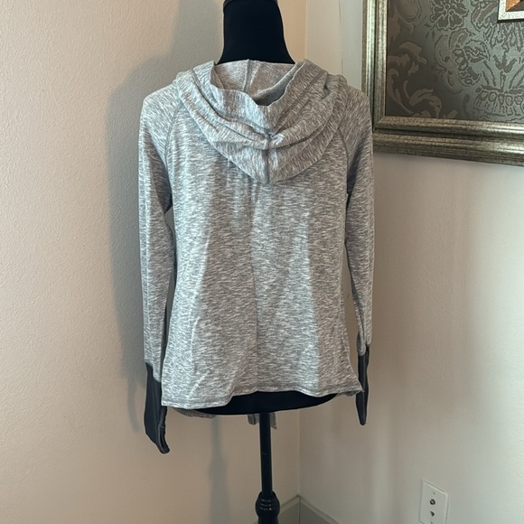 Z by Zella heather gray snap on buttons athleizure hoodie terry top jacket S - Picture 4 of 9